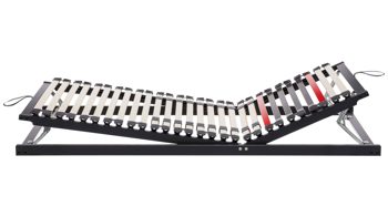 Lattenrost Interliving aus Holz in Anthrazit Interliving Lattenrost Serie 1950 manuell verstellbar – Liegefläche ca. 90 x 220 cm