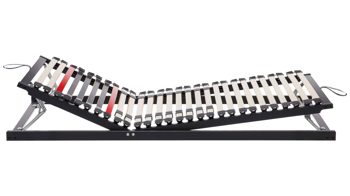 Lattenrost Interliving aus Holz in Anthrazit Interliving Lattenrost Serie 1950 - V6555 mit Hebehelfe manuell verstellbar – Liegefläche ca. 80 x 220 cm