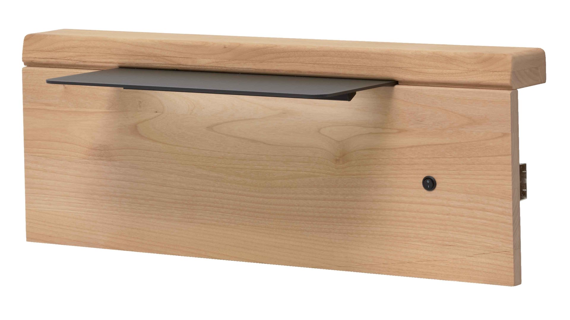 Paneel Interliving aus Holz in Holzfarben Interliving Schlafzimmer Serie 1028 – Paneelaufsatz-Set 1672B zweiteilig - mit Beleuchtung