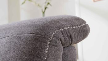 Ecksofa modulmaster aus Stoff in Grau Modulmaster MM-PP1058 - Ecksofa schieferfarbene Mikro-Chenille Charly & Wildeiche – Stellfläche ca. 273 x 243 cm