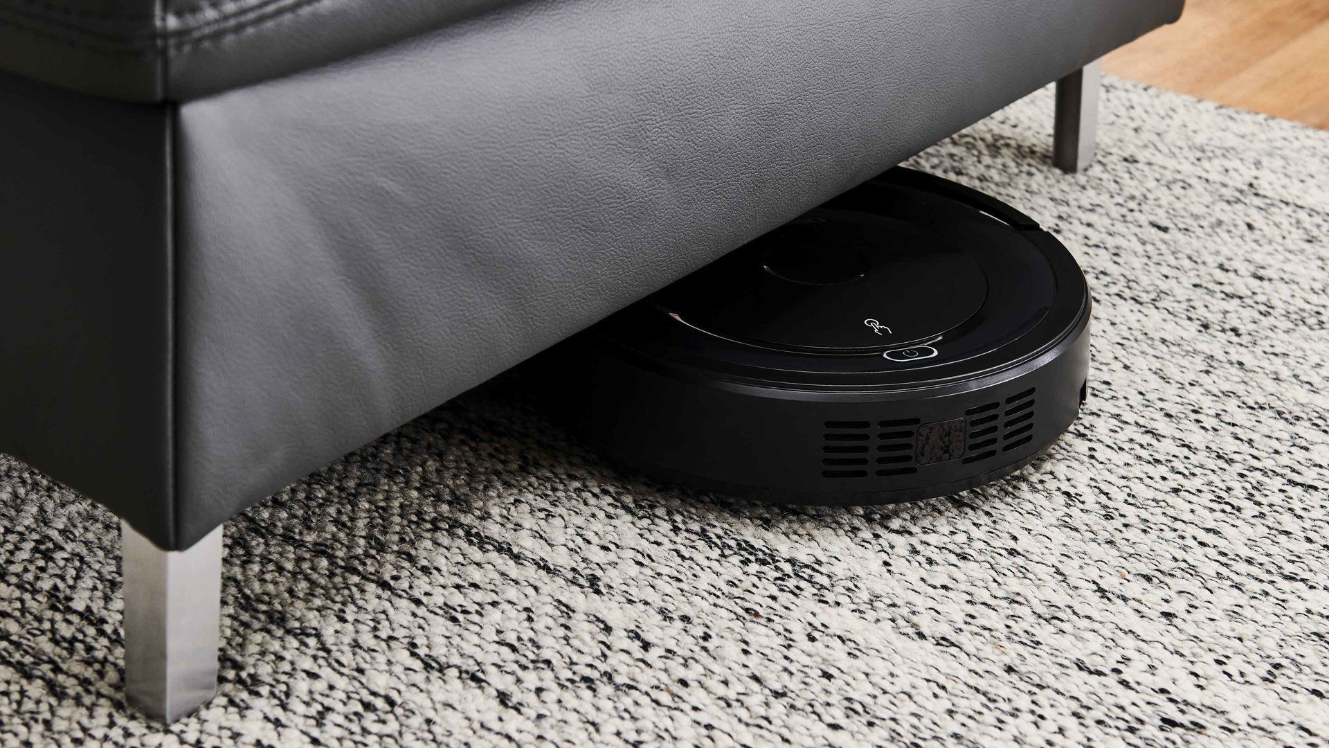 Ecksofa modulmaster aus Leder in Anthrazit Modulmaster MM-PN1168 - Ecksofa anthrazitfarbenes Leder Torro & Alu-Winkelfüße - Stellfläche ca. 271 x 235 cm