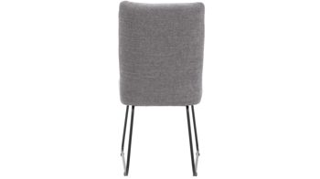 Polsterstuhl Interliving aus Stoff in Grau Interliving Esszimmer Serie 5504 - Polsterstuhl grauer Bezug Concrete DCT 99 & schwarzes Kufengestell S 355