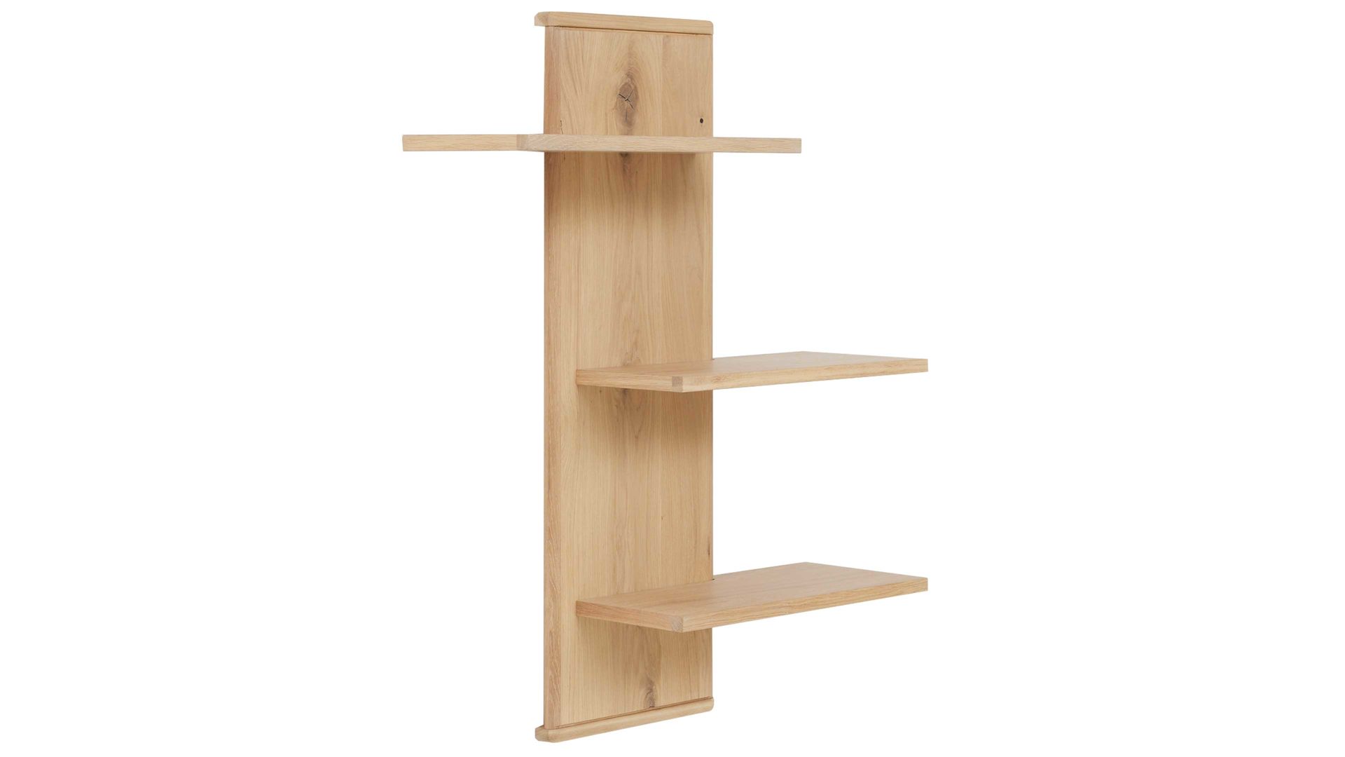 Wohnwand Interliving aus Holz in Holzfarben Interliving Wohnzimmer Serie 2024 - Wohnwand 22 Eiche & Schwarzglas - dreiteilig, Breite ca. 319 cm