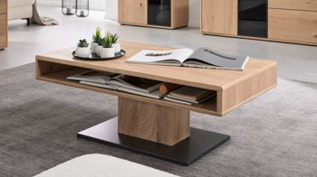 Couchtisch Interliving aus Holz in Holzfarben Interliving Wohnzimmer Serie 2024 - Couchtisch Eiche - ca. 115 x 65 cm