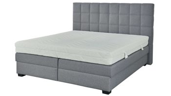 Boxspringbett comfortmaster besser sitzen, liegen, leben aus Stoff in Grau Comfortmaster OC-BX21088 - Boxspringbett mit Bettkasten silbergrauer Bezug Twister silver 281300 - Liegefläche ca. 180 x 200 cm