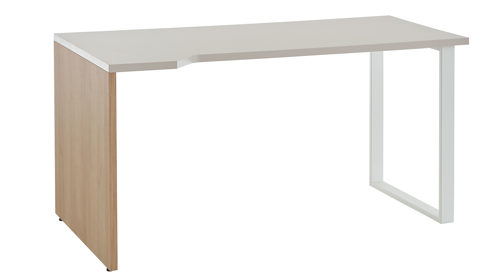 Schreibtisch Möbel rudolf aus Holz in Weiß Jugendzimmer Serie ZE 1 - Schreibtisch Weiß & Eichefarben - ca. 150 x 75 cm