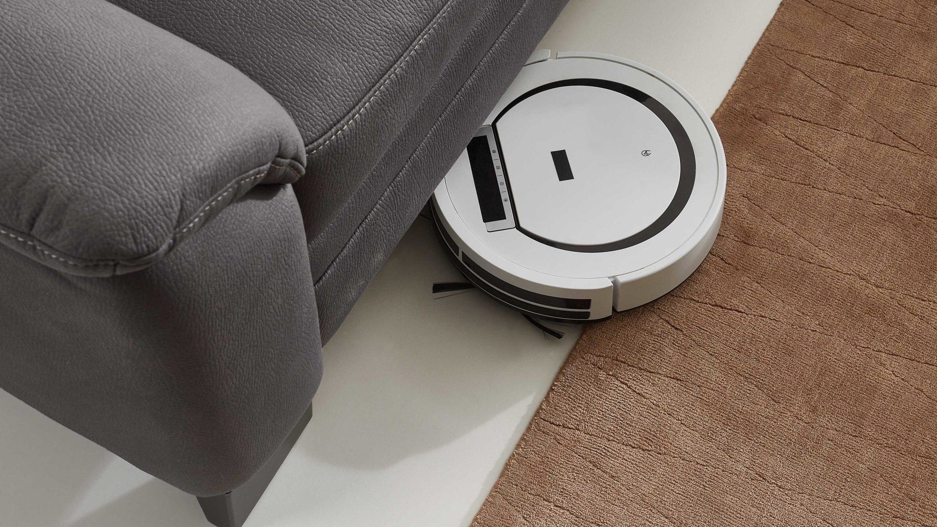 Ecksofa modulmaster aus Stoff in Grau Modulmaster MM-PP1133 - Ecksofa graue Mikrofaser Mammut & schwarze Metallfüße - Stellfläche ca. 254 x 212 cm