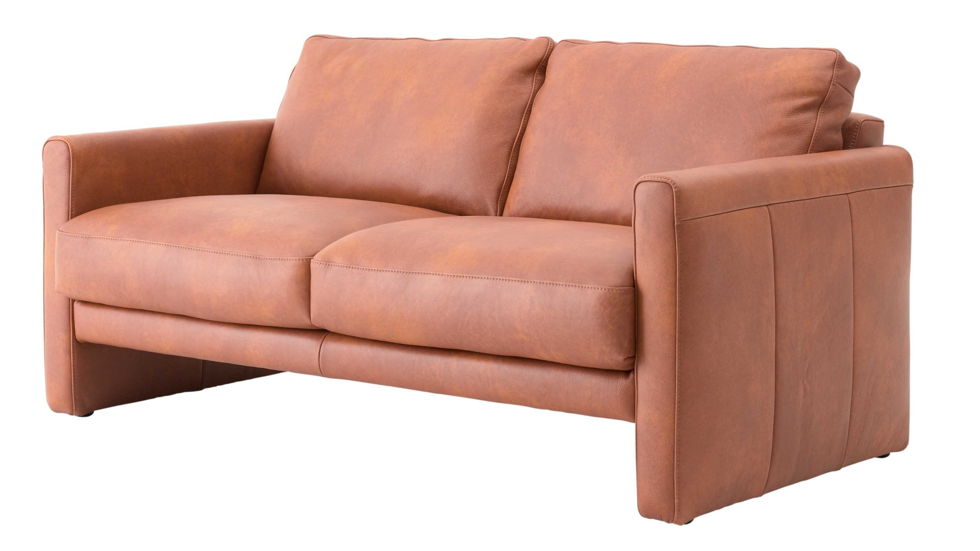 Zweisitzer Interliving aus Leder in Orange Interliving Sofa Serie 4004 - Zweisitzer NH90 cognacfarbenes LongLife-Leder Z75-50 - Länge ca. 200 cm