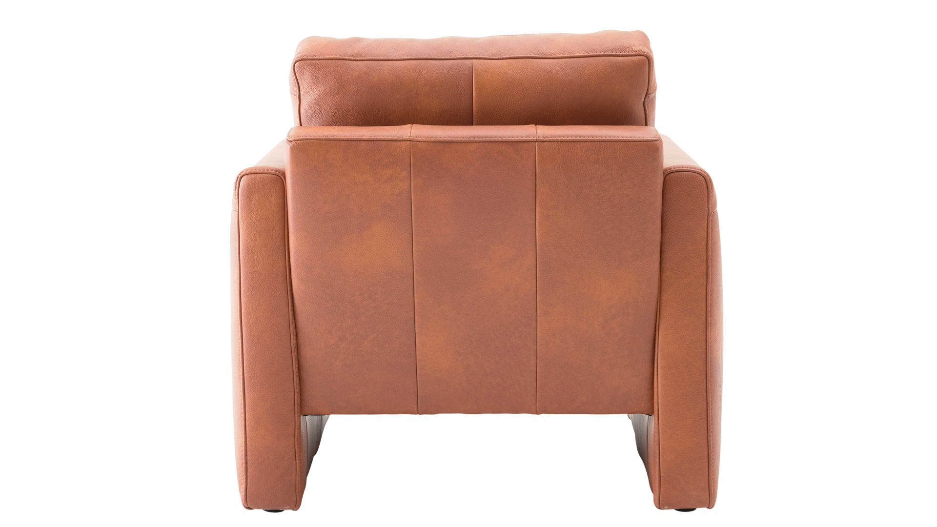 Polstersessel Interliving aus Leder in Orange Interliving Sofa Serie 4004 - Sessel MH60 cognacfarbenes LongLife-Leder Z75-50