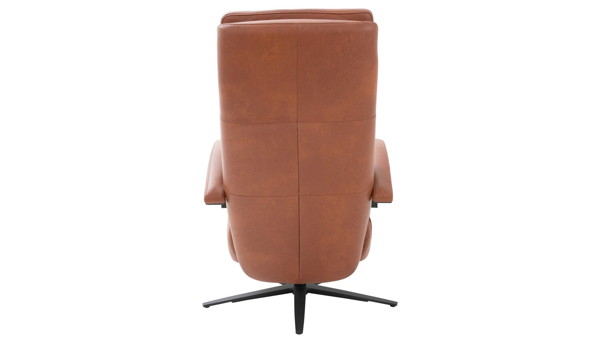 Relaxsessel Interliving aus Leder in Hellbraun Interliving Sofa Serie 4541 – Relaxsessel C manuell - cognacfarbenes LongLife-Leder Cloudy & Sternfuß V4S