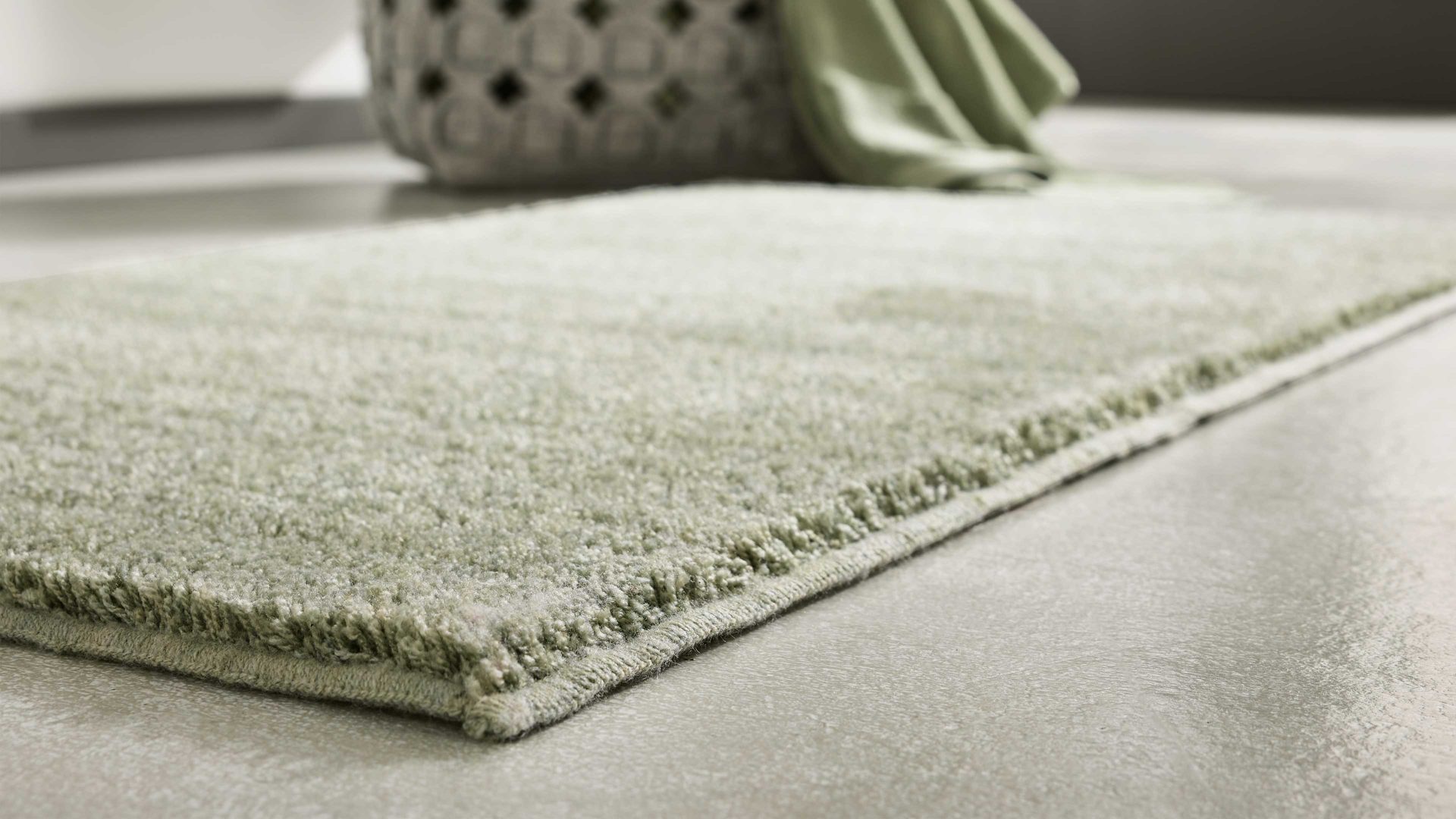 Badematte / Badeteppich Interliving aus Kunstfaser in Hellgrün Interliving Badteppich Serie 9112 Jade - ca. 60 x 90 cm