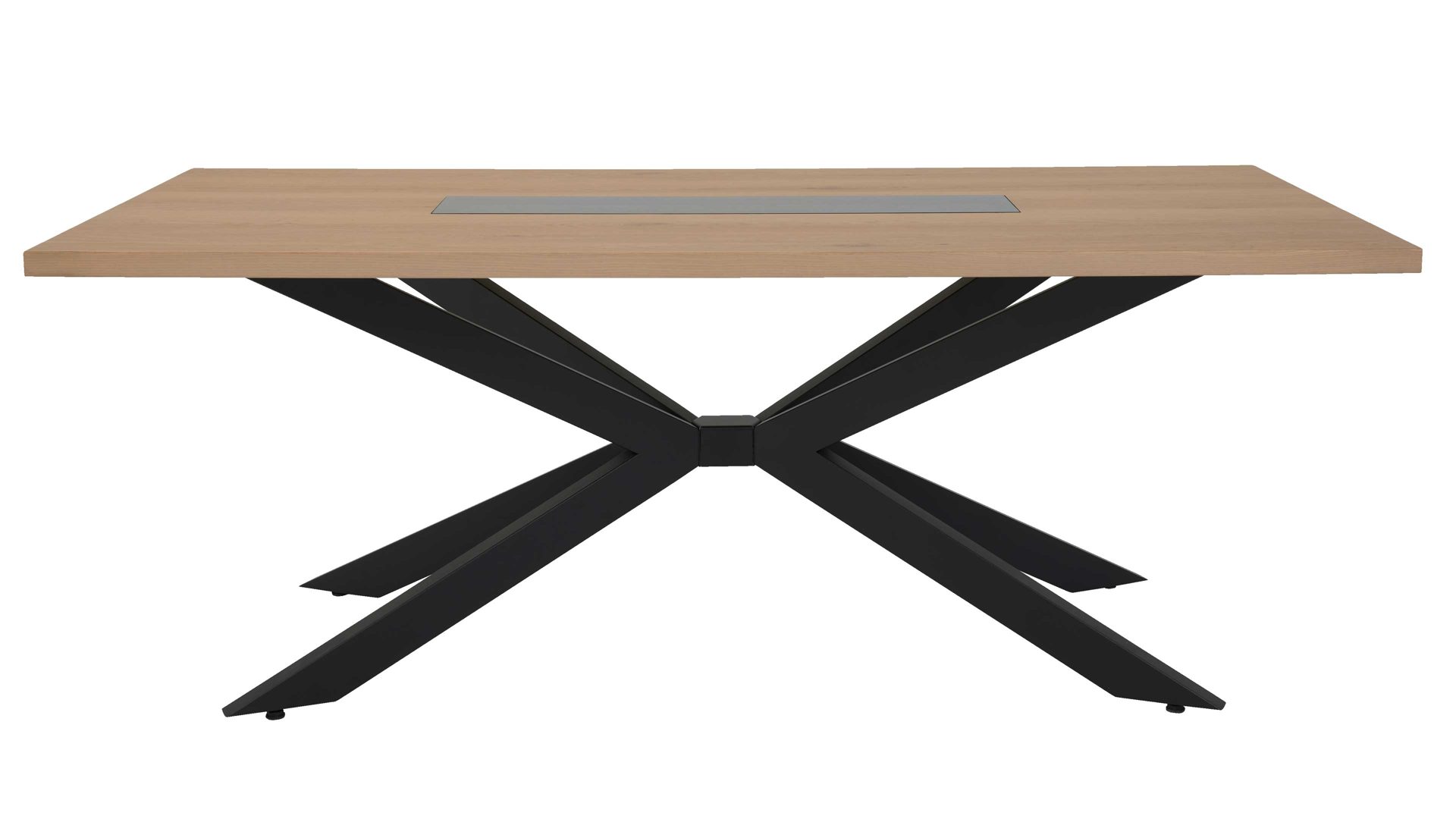 Esstisch Interliving aus Holz in Holzfarben Interliving Wohnzimmer Serie 2025 - Esstisch Wildeiche, Anthrazit & Kork - ca. 200 x 95 cm