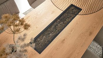 Esstisch Interliving aus Holz in Holzfarben Interliving Wohnzimmer Serie 2025 - Esstisch 01 Wildeiche, Anthrazit & Kork - ca. 200 x 95 cm