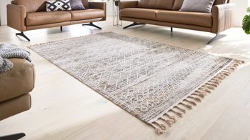 Webteppich Interliving aus Kunstfaser in Beige Interliving Teppich Serie G-8030 beiges Vintagemuster - ca. 200 x 290 cm