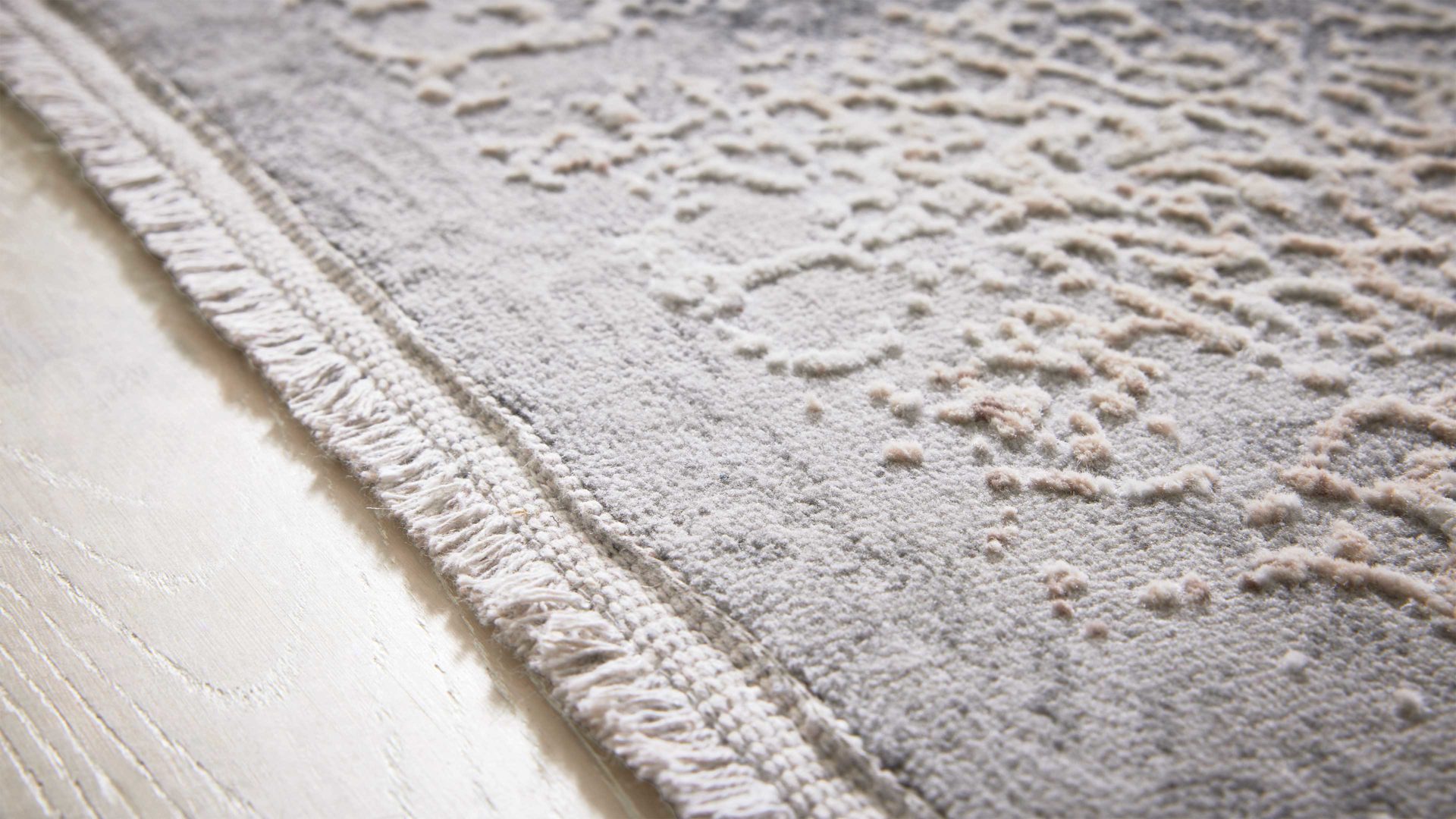 Webteppich Interliving aus Mischgewebe in Dunkelgrau Interliving Teppich Serie G-8050 graubraunes Vintagemuster - ca. 160 x 230 cm