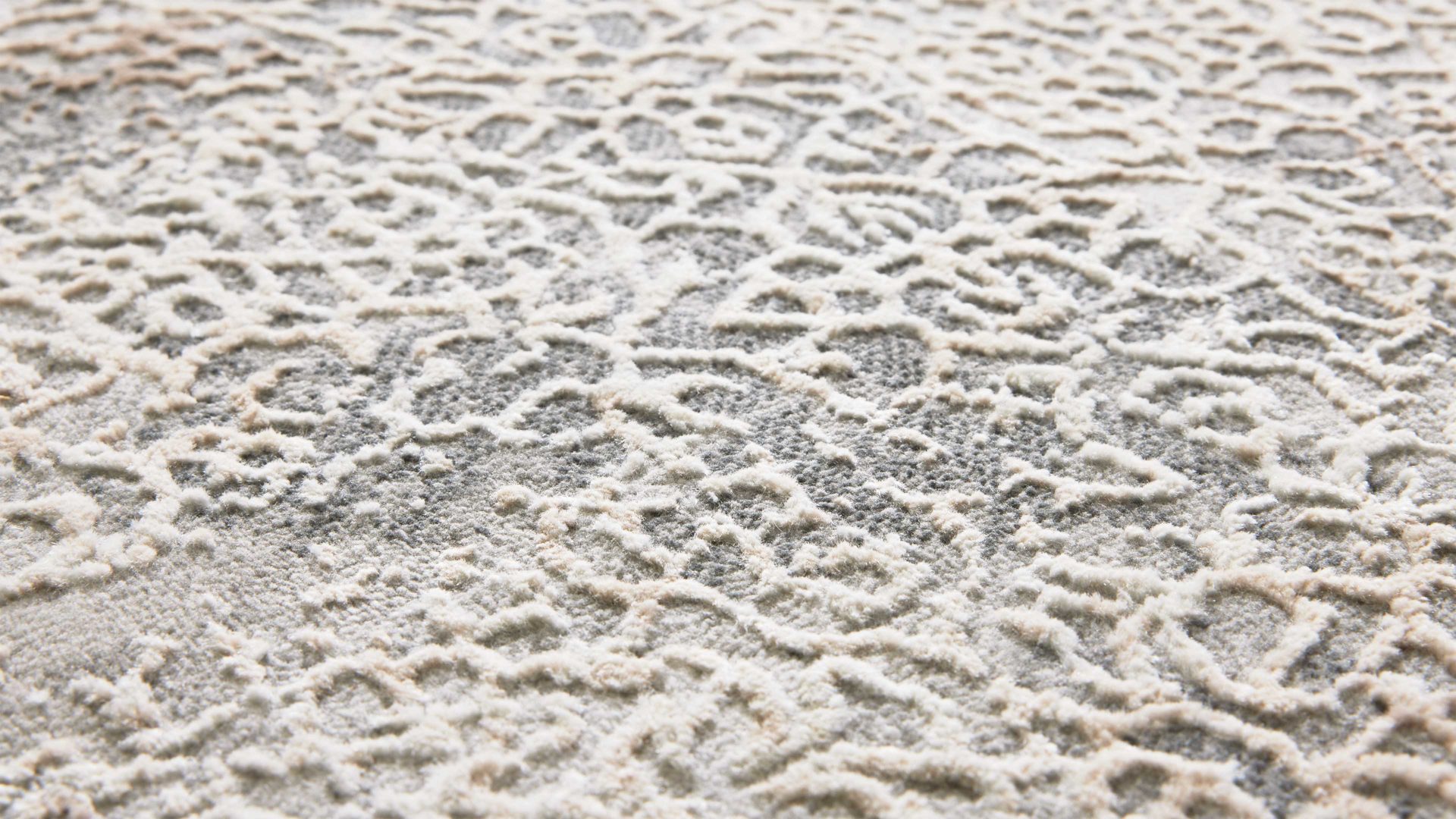 Webteppich Interliving aus Mischgewebe in Dunkelgrau Interliving Teppich Serie G-8050 graubraunes Vintagemuster - ca. 200 x 290 cm