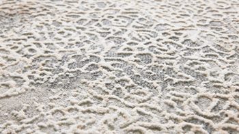 Webteppich Interliving aus Mischgewebe in Dunkelgrau Interliving Teppich Serie G-8050 graubraunes Vintagemuster - ca. 80 x 150 cm