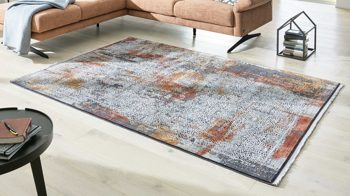 Webteppich Interliving aus Mischgewebe in Mehrfarbig Interliving Teppich Serie G-8060 mehrfarbiges Vintagemuster - ca. 80 x 150 cm