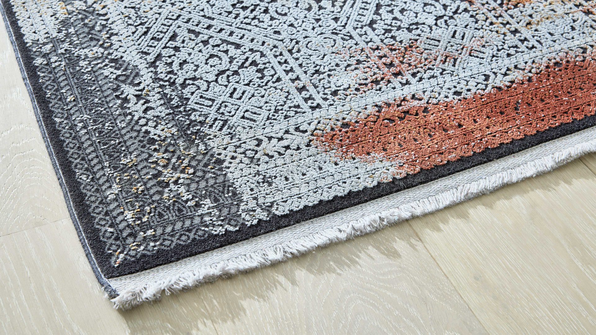 Webteppich Interliving aus Mischgewebe in Mehrfarbig Interliving Teppich Serie G-8060 mehrfarbiges Vintagemuster - ca. 200 x 290 cm