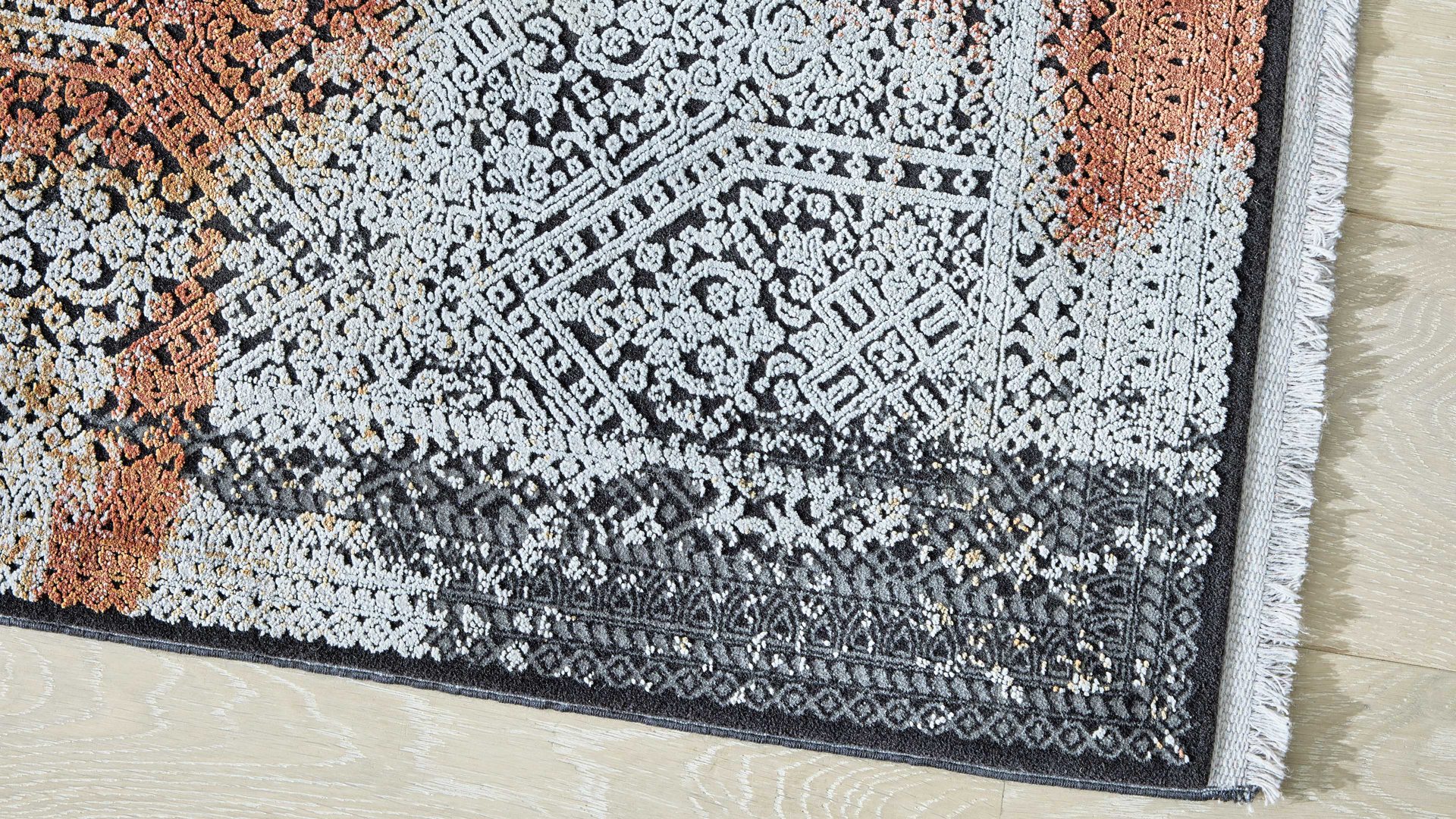 Webteppich Interliving aus Mischgewebe in Mehrfarbig Interliving Teppich Serie G-8060 mehrfarbiges Vintagemuster - ca. 200 x 290 cm