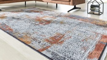 Webteppich Interliving aus Mischgewebe in Mehrfarbig Interliving Teppich Serie G-8060 mehrfarbiges Vintagemuster - ca. 133 x 190 cm