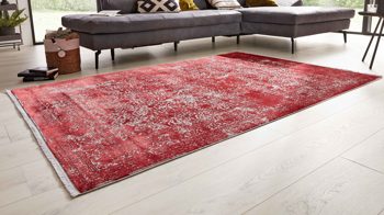 Webteppich Interliving aus Mischgewebe in Rot Interliving Teppich Serie L-8710 Rot – ca. 120 x 170 cm