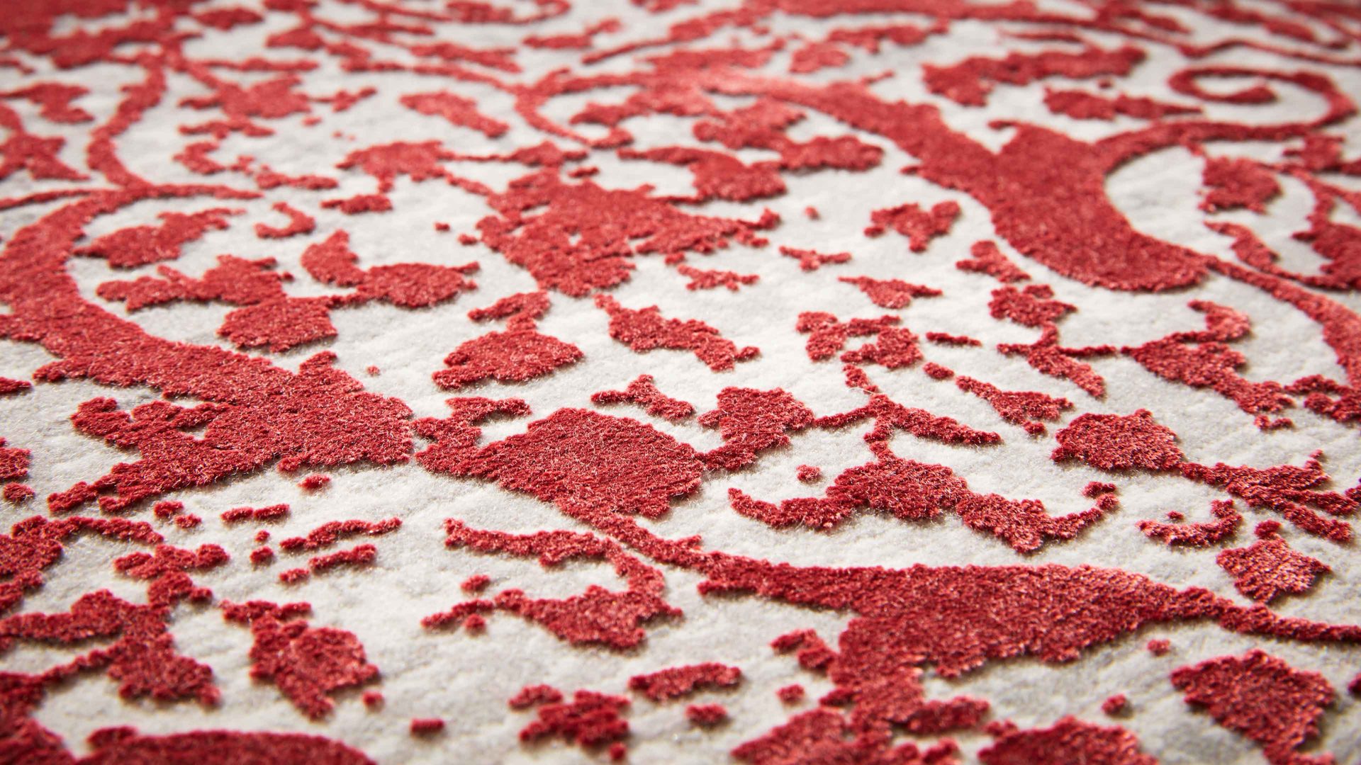 Webteppich Interliving aus Mischgewebe in Rot Interliving Teppich Serie L-8710 Rot – ca. 120 x 170 cm