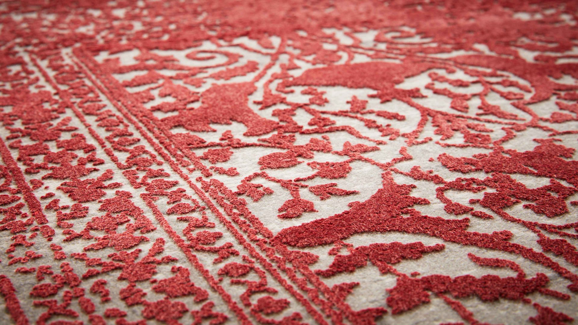 Webteppich Interliving aus Mischgewebe in Rot Interliving Teppich Serie L-8710 Rot – ca. 240 x 300 cm