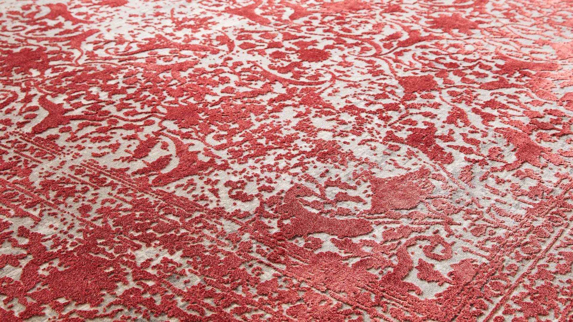 Webteppich Interliving aus Mischgewebe in Rot Interliving Teppich Serie L-8710 Rot – ca. 80 x 150 cm