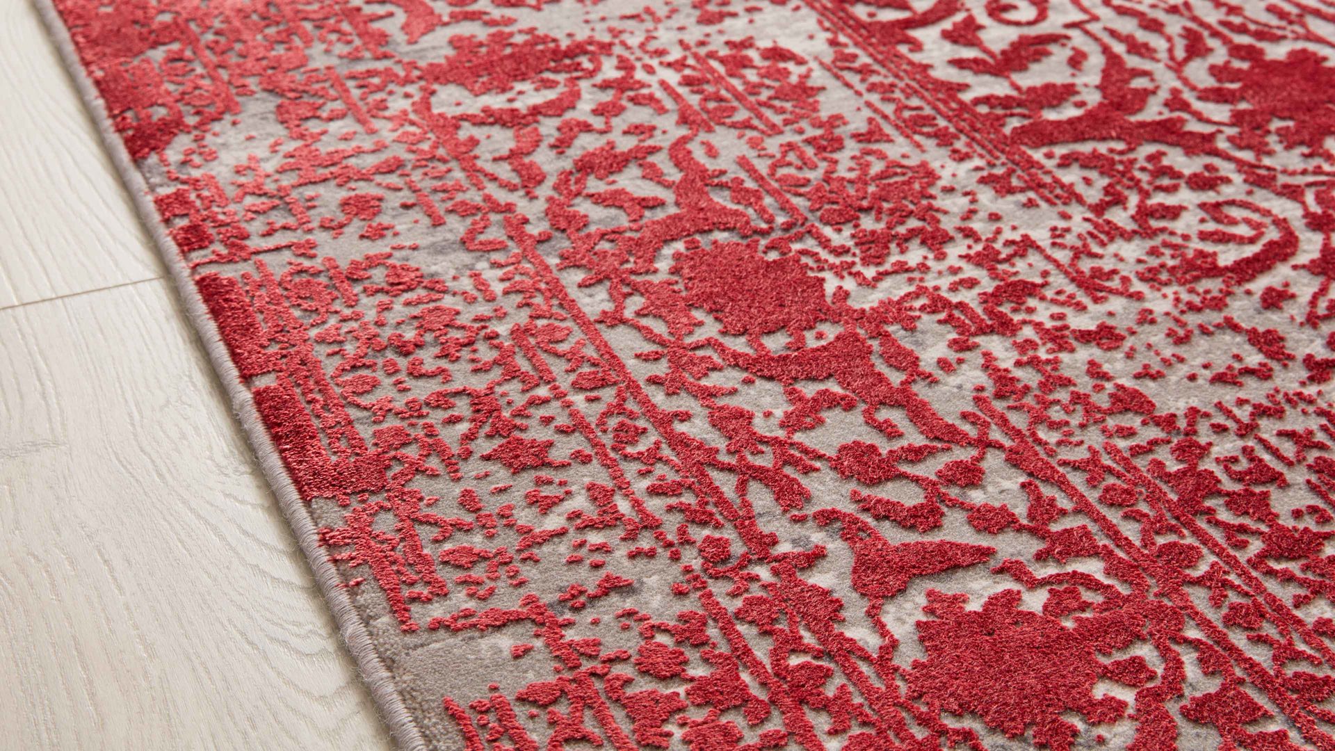 Webteppich Interliving aus Mischgewebe in Rot Interliving Teppich Serie L-8710 Rot – ca. 140 x 200 cm