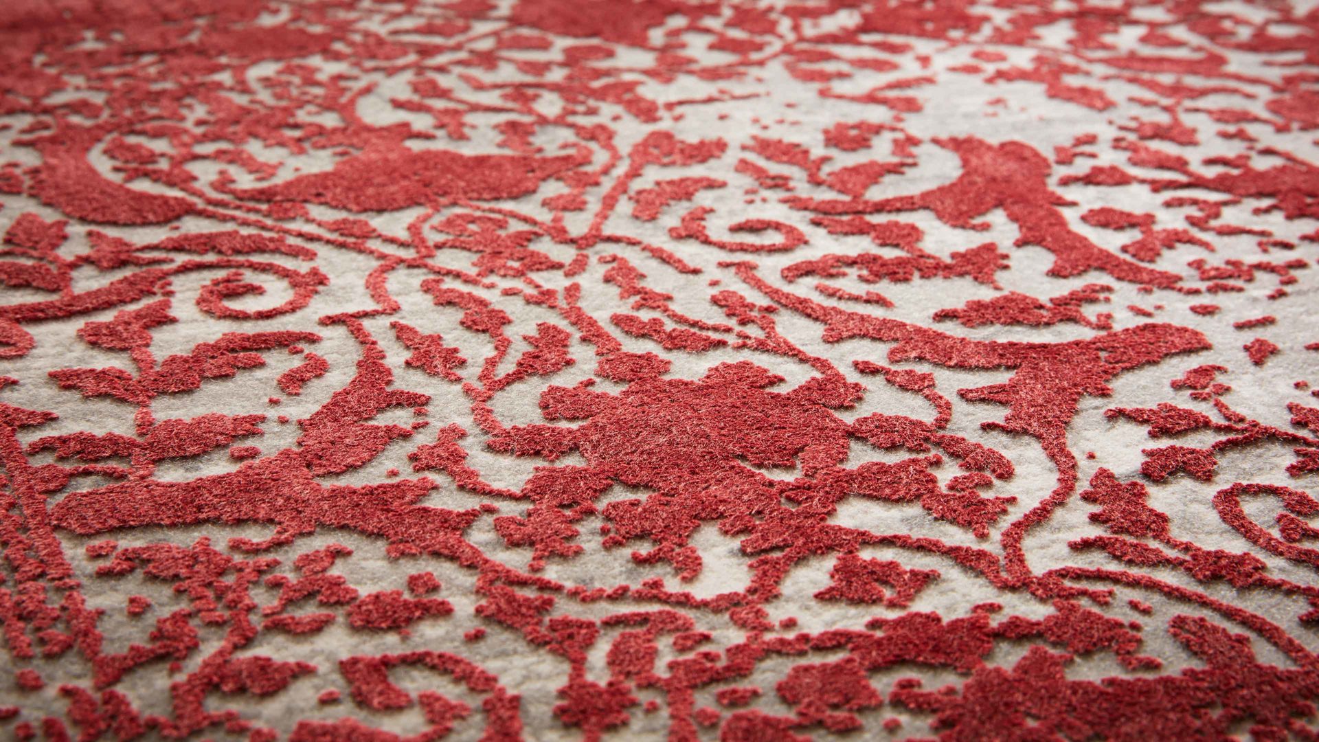 Webteppich Interliving aus Mischgewebe in Rot Interliving Teppich Serie L-8710 Rot – ca. 67 x 130 cm