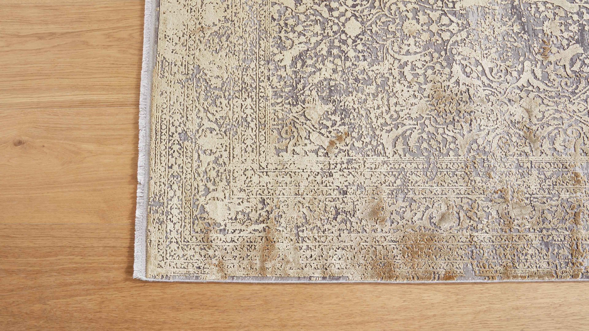 Webteppich Interliving aus Mischgewebe in Gold Interliving Teppich Serie L-8710 Gold – ca. 67 x 130 cm