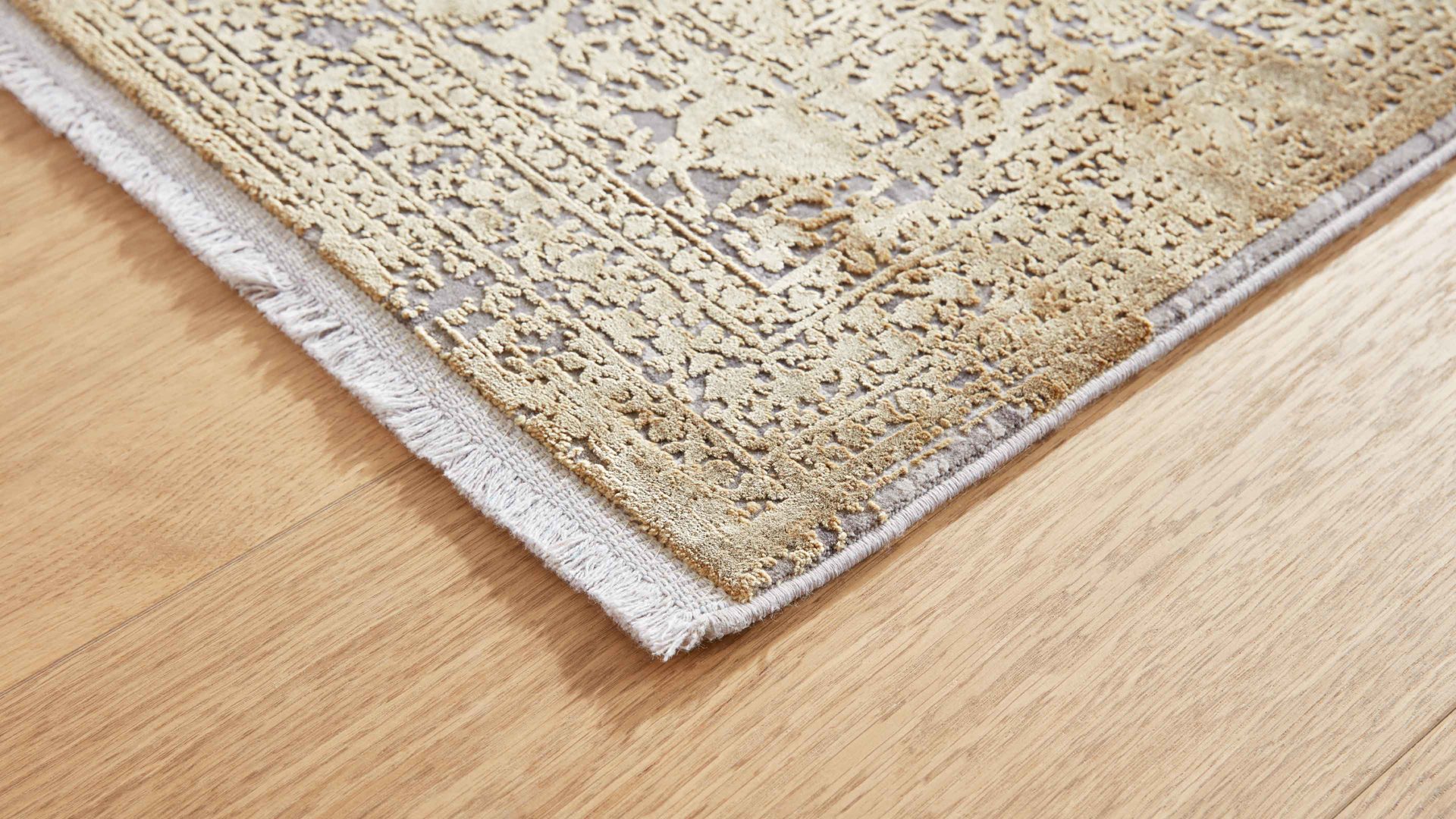 Webteppich Interliving aus Mischgewebe in Gold Interliving Teppich Serie L-8710 Gold – ca. 80 x 150 cm