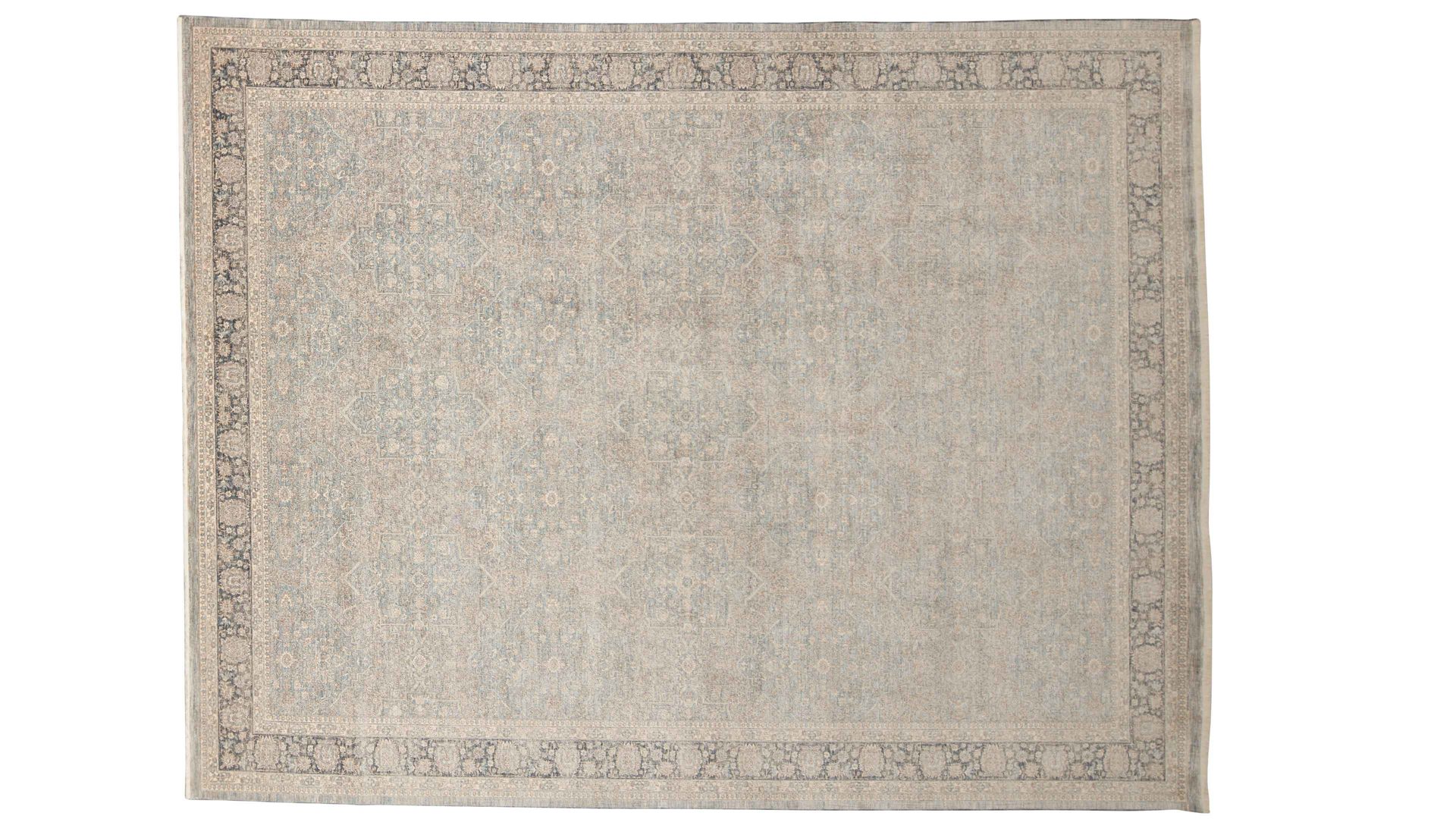 Webteppich Interliving aus Kunstfaser in Blau Interliving Teppich Serie L-8730 Blau-Blau – ca. 80 x 150 cm