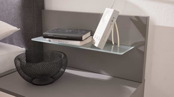 Paneel Interliving aus Holz in Dunkelgrau Interliving Kleiderschrank Serie 1207 – Paneelaufsatz rechts - Manhattan, Breite ca. 60 cm