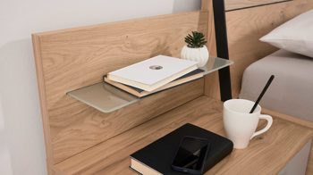 Paneel Interliving aus Holz in Holzfarben Interliving Kleiderschrank Serie 1207 – Paneelaufsatz links - Wildeiche, Breite ca. 60 cm