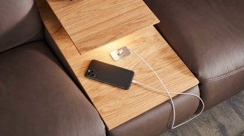 2,5-Sitzer comfortmaster besser sitzen, liegen, leben aus Leder in Dunkelbraun Comfortmaster 4160 - 2,5-Sitzer 44 Q mit Cumuly-Funktionen sattelfarbenes LongLife-Leder – Breite ca. 207 cm