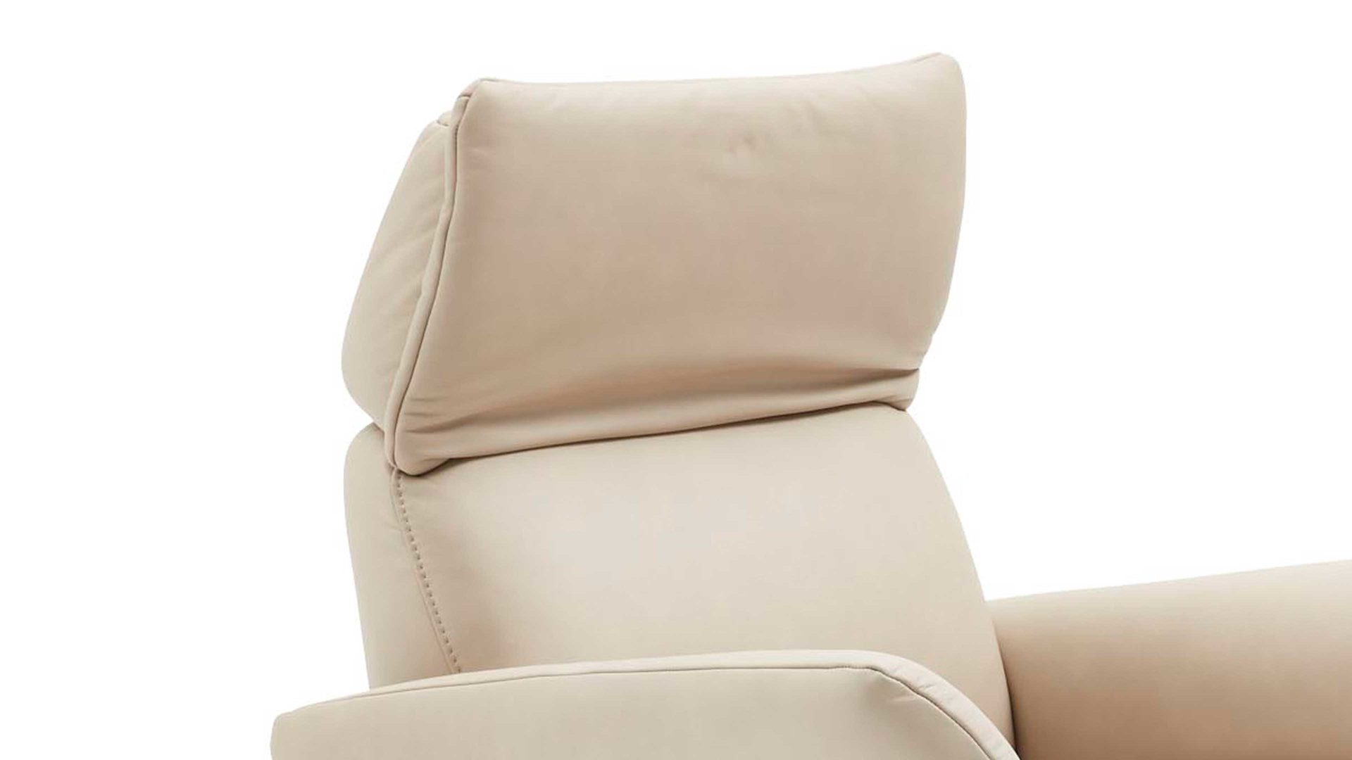 Relaxsessel comfortmaster besser sitzen, liegen, leben aus Leder in Weiß Comfortmaster 7151 - Relaxsessel 36V44 manuell - klifffarbenes LongLife-Leder LG 24 & anthrazitfarbener Sternfuß