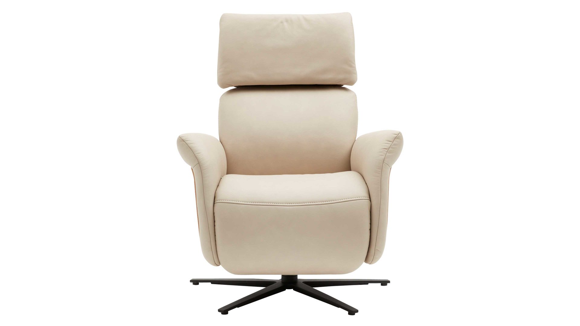 Relaxsessel comfortmaster besser sitzen, liegen, leben aus Leder in Weiß Comfortmaster 7151 - Relaxsessel 36V44 manuell - klifffarbenes LongLife-Leder LG 24 & anthrazitfarbener Sternfuß