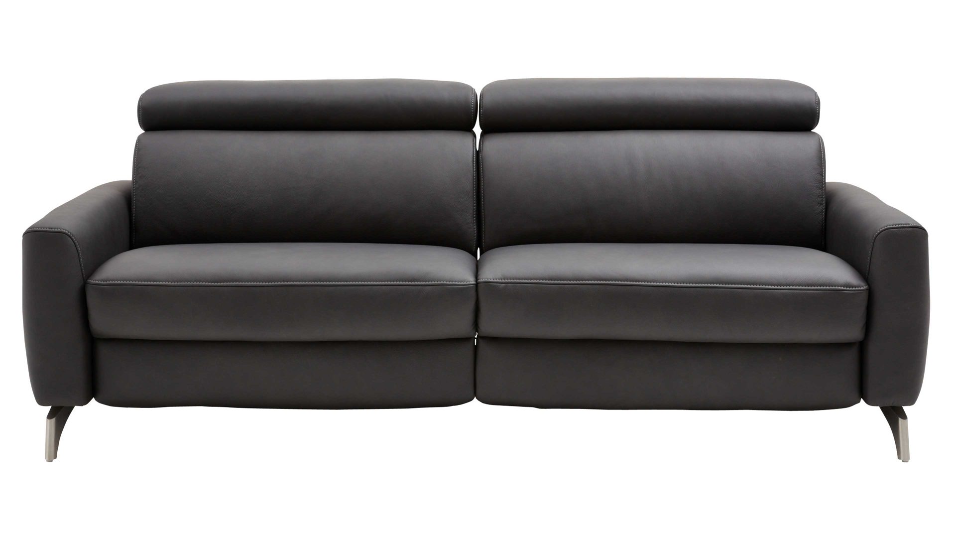 Dreisitzer comfortmaster besser sitzen, liegen, leben aus Leder in Schwarz Comfortmaster 1181 Spektra - Dreisitzer 368 M kohlefarbenes Longlife-Leder LG18 – Breite ca. 215 cm