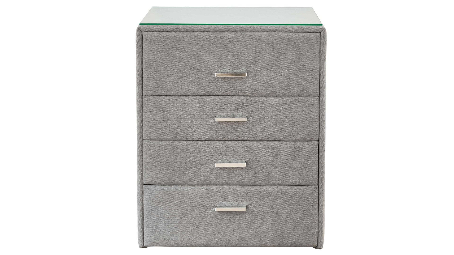 Nachtkommode comfortmaster besser sitzen, liegen, leben aus Stoff in Hellgrau Comfortmaster Dreamplace 2.0 - Nachtkommode 47 graue Mikrofaser Enjoy 275317 – vier Schubladen
