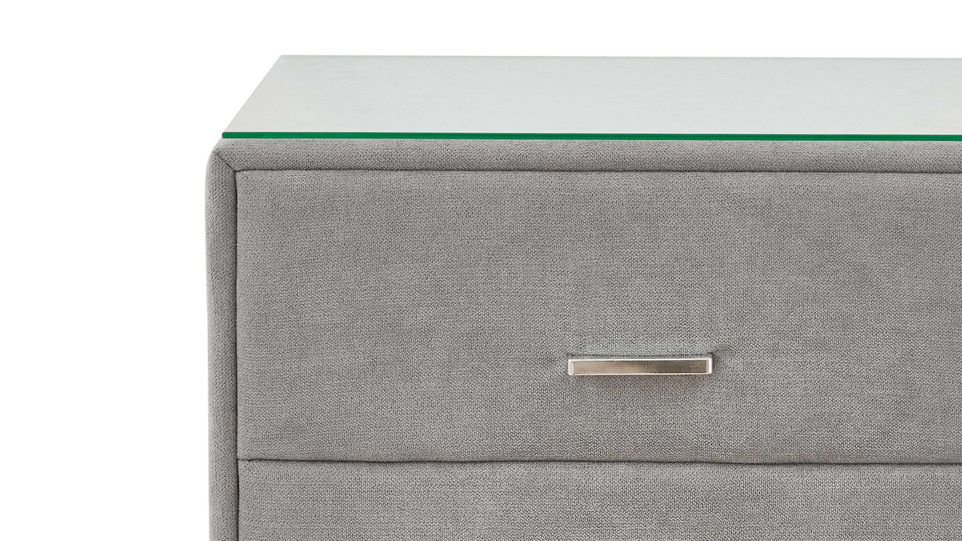 Nachtkommode comfortmaster besser sitzen, liegen, leben aus Stoff in Hellgrau Comfortmaster Dreamplace 2.0 - Nachtkommode 47 graue Mikrofaser Enjoy 275317 – vier Schubladen