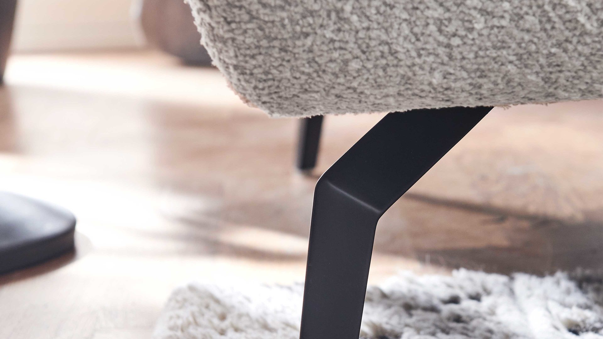 Ecksofa modulmaster aus Stoff in Hellgrau Modulmaster VS-MP1171 - Ecksofa silberfarbene Chenille Kama - Stellfläche ca. 306 x 196 cm