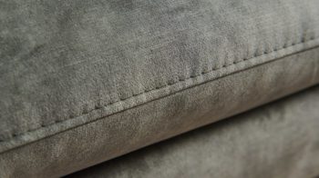 Ecksofa modulmaster aus Stoff in Dunkelgrün Modulmaster MM-ZE1162 - Wohnlandschaft mit Federkern moosfarbener Velours Amira & schwarze Metallfüße - Stellfläche ca. 346 x 227 cm