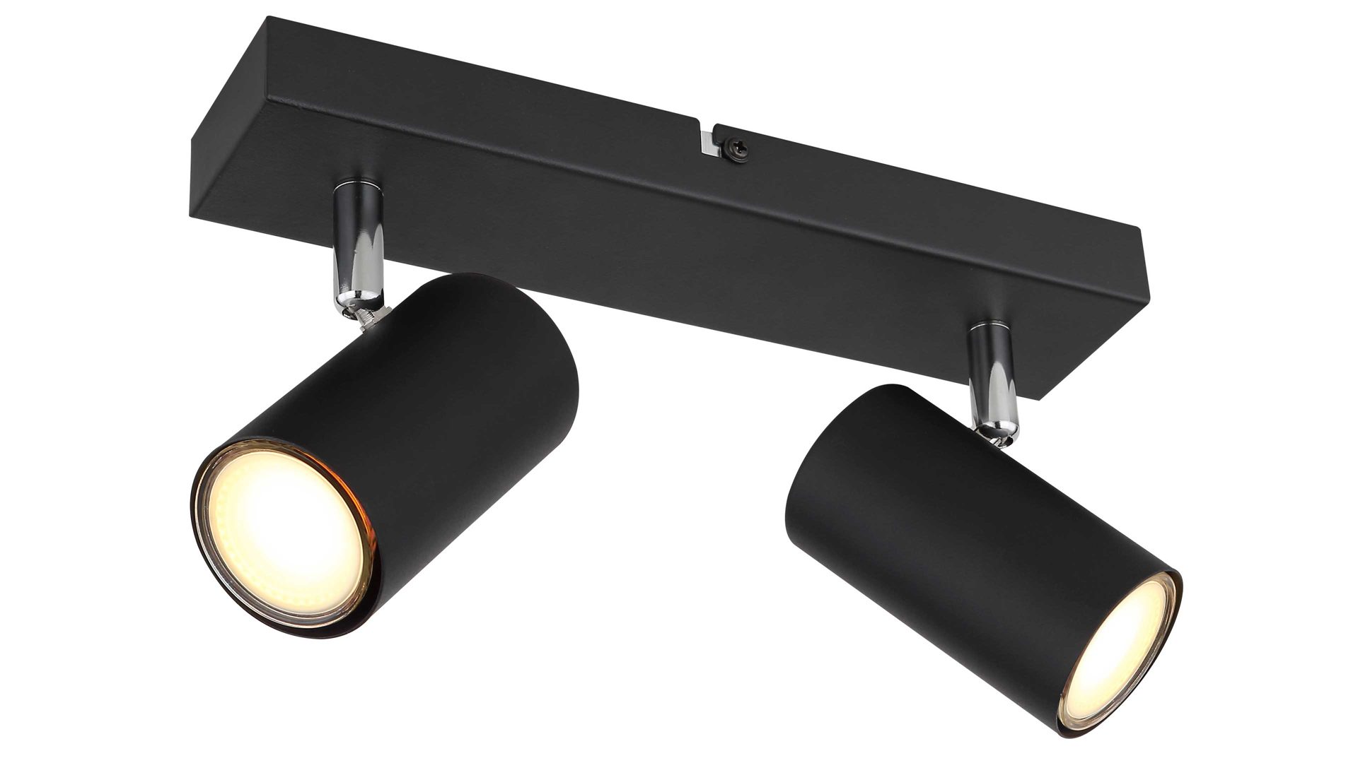 Strahler / Spot Globo lighting aus Metall in Schwarz GLOBO Strahler Robby Mattschwarz - zwei Spots, Länge  ca. 26 cm