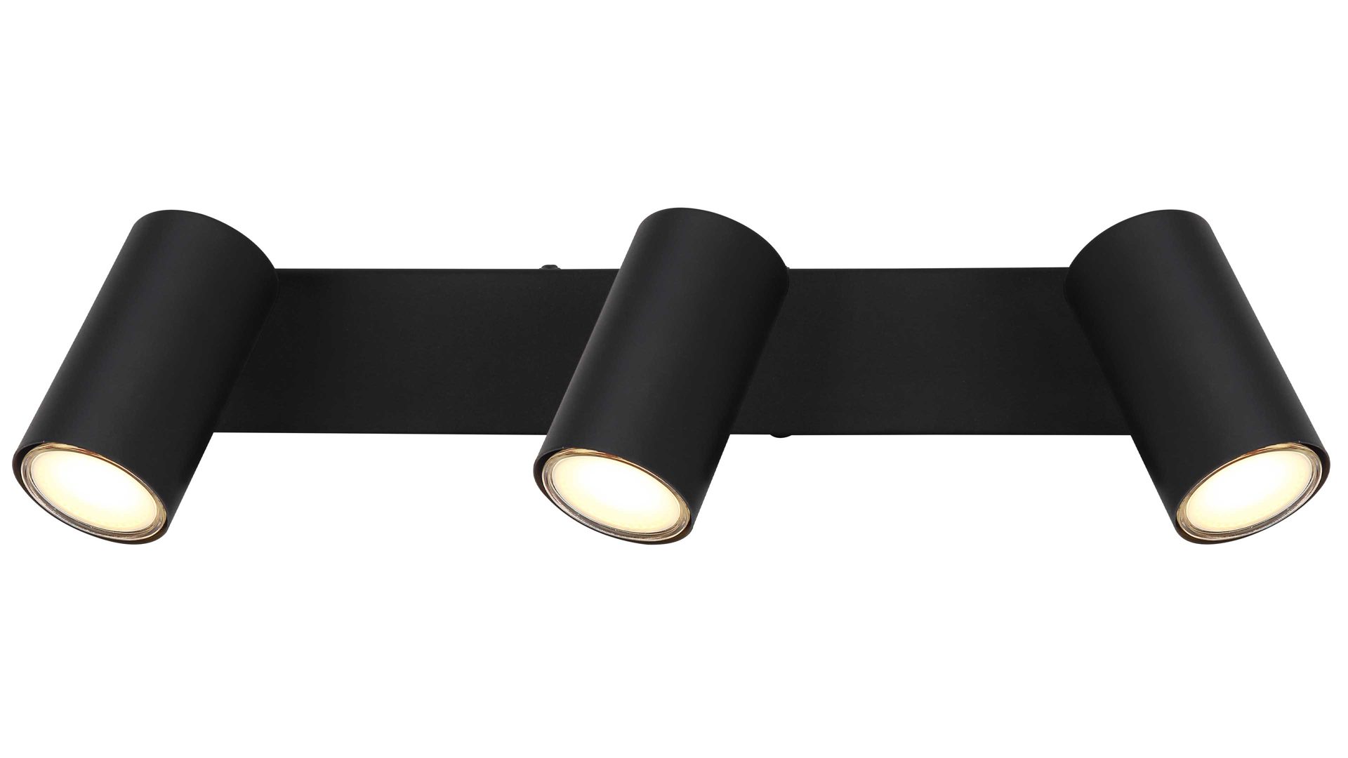 Strahler / Spot Globo lighting aus Metall in Schwarz GLOBO Deckenstrahler Robby Mattschwarz - drei Spots, Länge  ca. 41 cm