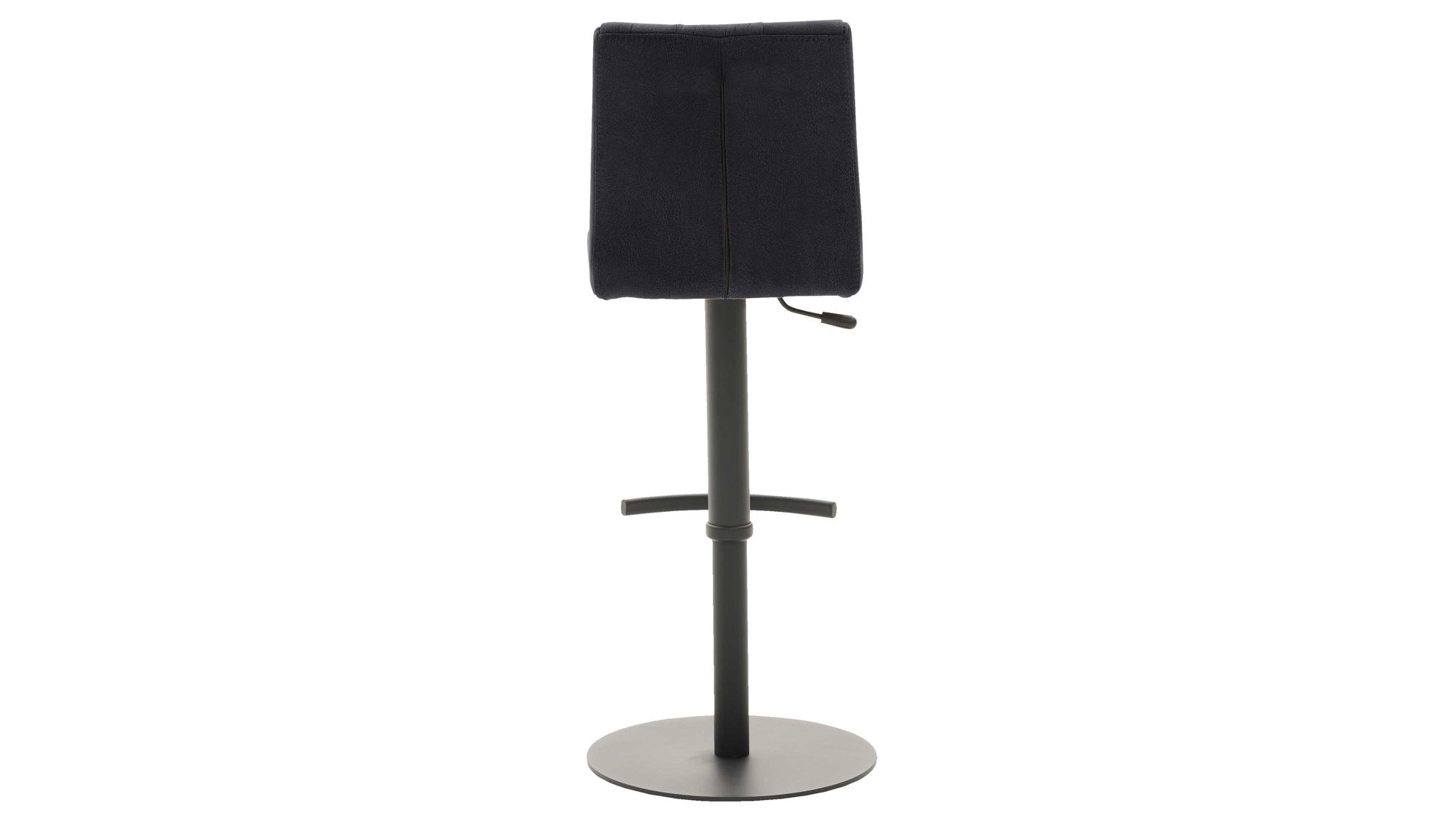 Barstuhl Interliving aus Kunstfaser in Schwarz Interliving Esszimmer Serie 5104 – Barstuhl mit Drehfunktion BL64 carbonschwarze Mikrofaser Night & mattschwarzer Tellerfuß