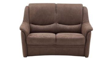 Zweisitzer OrthoSedis aus Stoff in Braun OrthoSedis Oslo - Zweisitzer elephantfarbene Mikrofaser Gaucho 14 - Länge ca. 140 cm