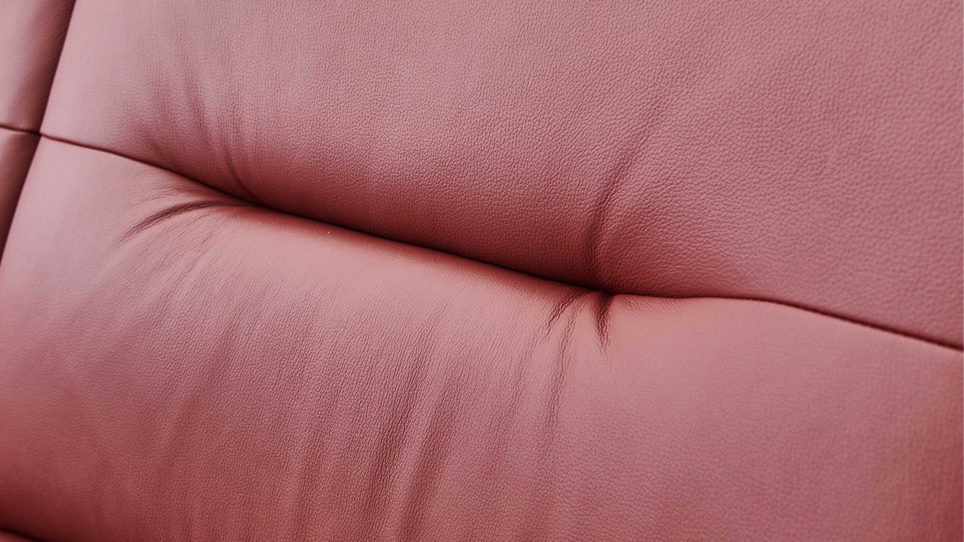 Dreisitzer OrthoSedis aus Leder in Rot OrthoSedis OS-PN1120 - Dreisitzer brombeerfarbenes Leder Torro & Metallfüße - Länge ca. 194 cm