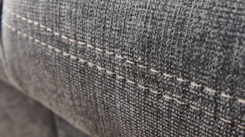 2,5-Sitzer OrthoSedis aus Stoff in Grau OrthoSedis OS-PP1174 - 2,5-Sitzer stahlfarbener Stoffbezug Milan & schwarze Metallfüße - Länge ca. 188 cm